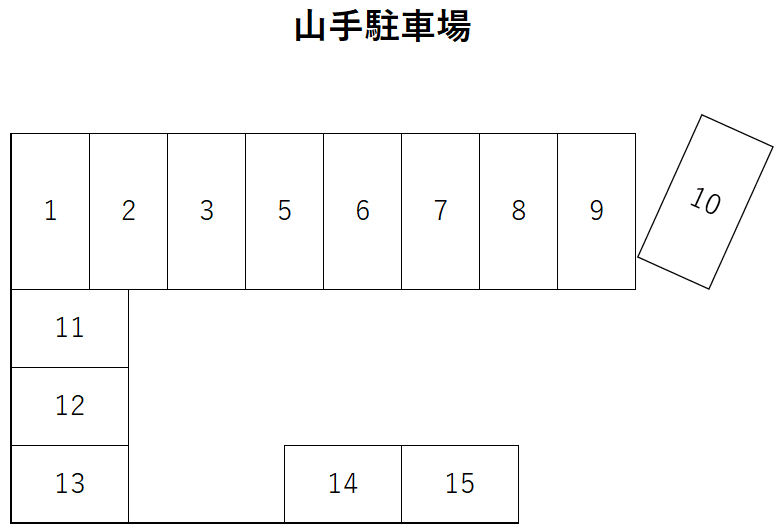 山手駐車場の駐車配置図