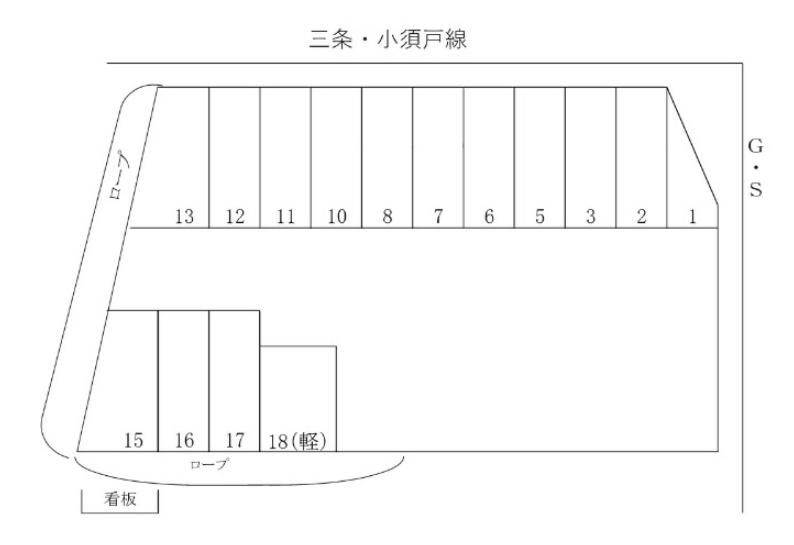 網川原駐車場の駐車配置図