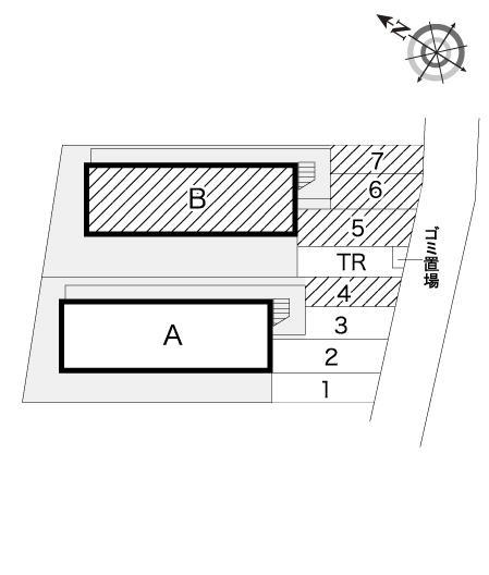 玉美第2(7370)の駐車配置図