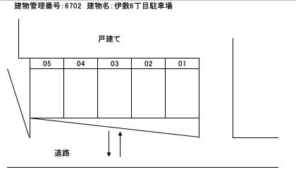 伊敷6丁目駐車場の駐車配置図