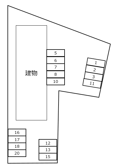 CASA GRACIAの駐車配置図