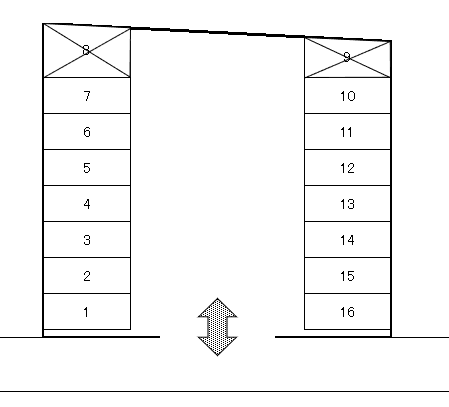 APパーク芦原の駐車配置図