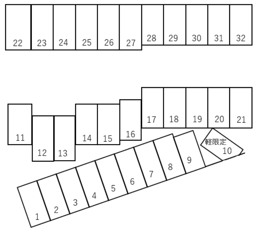 高良Ⅱ駐車場/528の駐車配置図