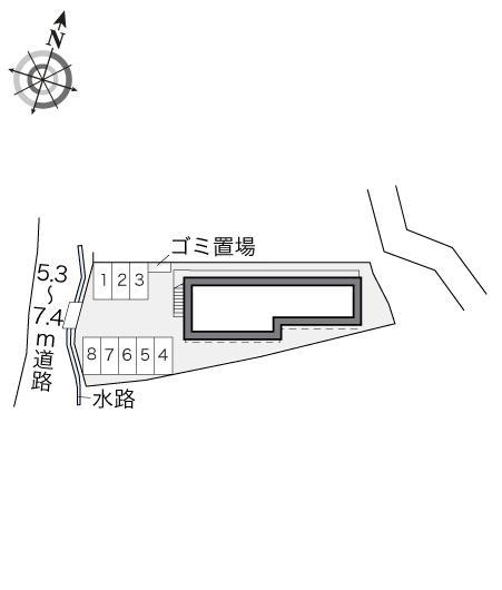 コンフォール石脇3(17832)の駐車配置図