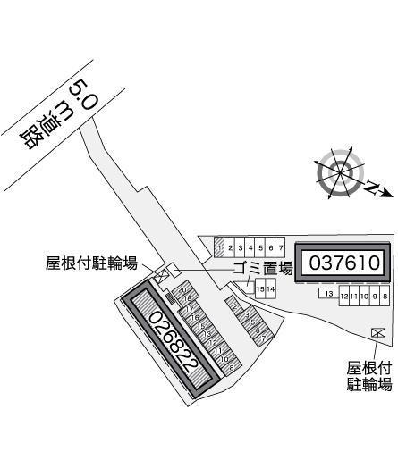 セジュール(26822)の駐車配置図