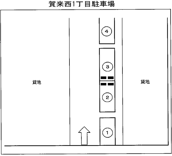 賀来西1丁目駐車場の駐車配置図
