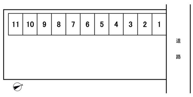 中高津3丁目月極駐車場の駐車配置図