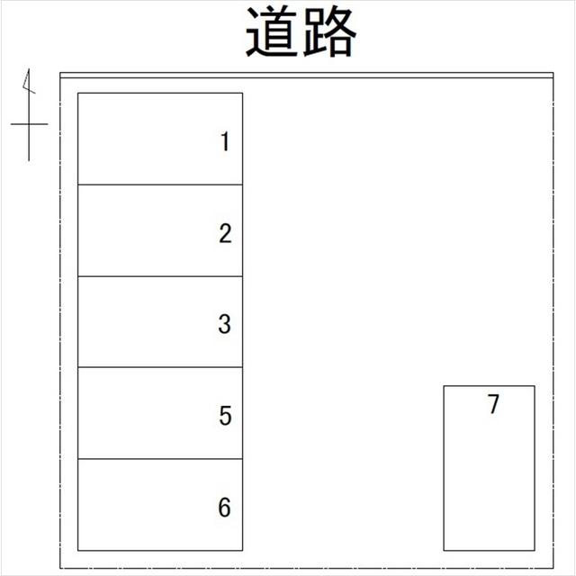 野々市藤平田1丁目駐車場の駐車配置図
