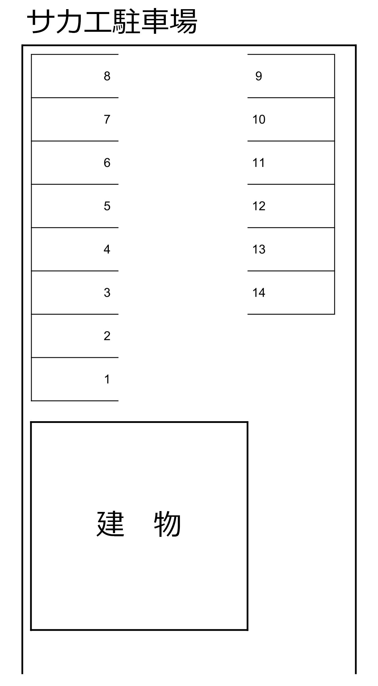 サカエ駐車場の駐車配置図