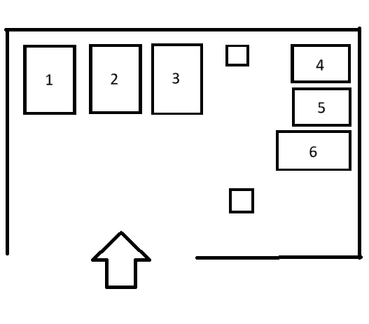 勢理客上原駐車場の駐車配置図