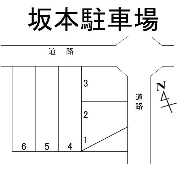 坂本駐車場の駐車配置図