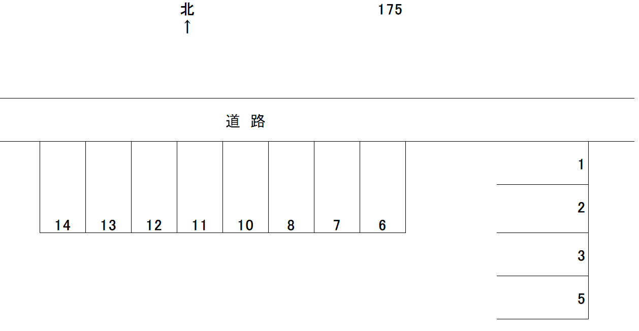 岩倉-175の駐車配置図