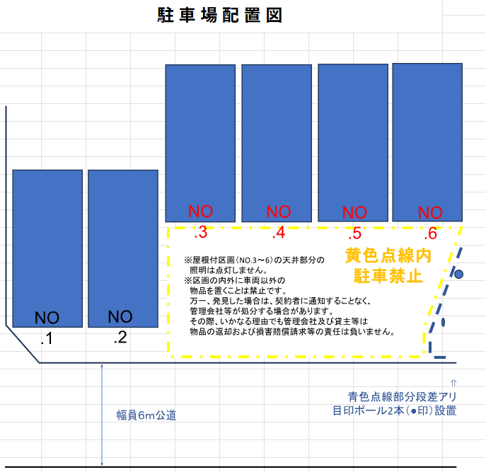 茅ケ崎南2丁目第2駐車場の駐車配置図