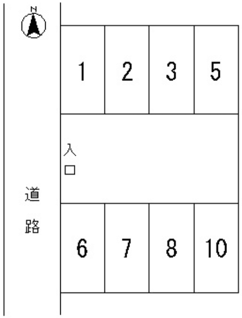市川月極駐車場の駐車配置図