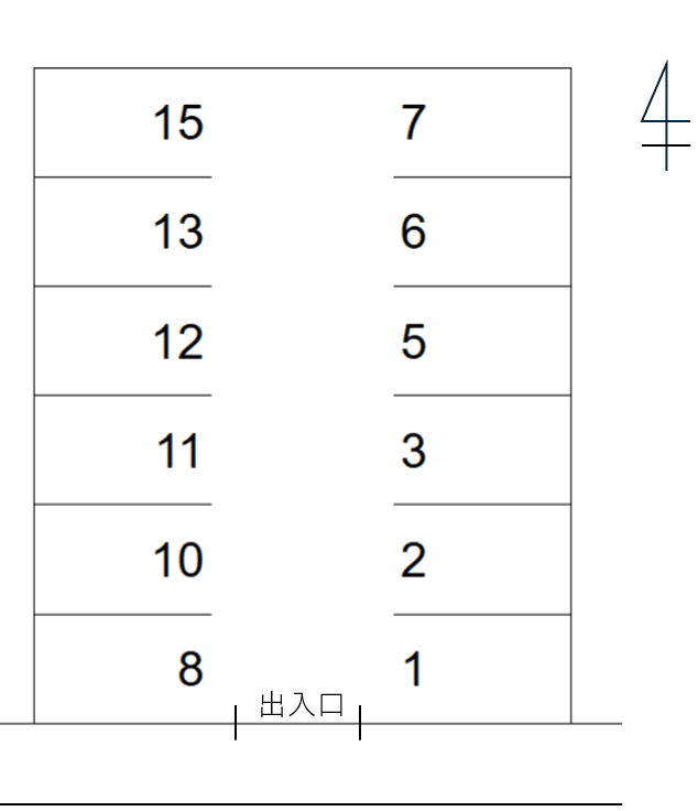 065大畑町1丁目の駐車配置図