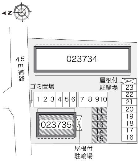 中浜2番館(23735)の駐車配置図