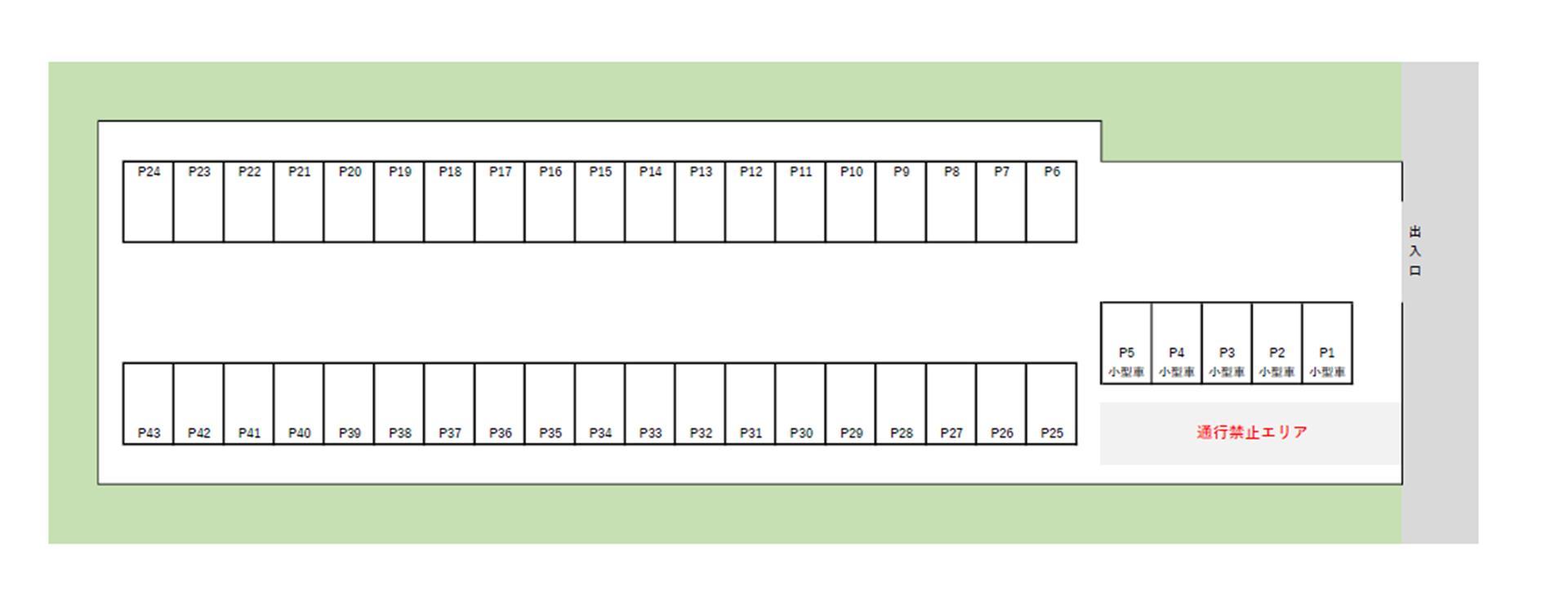 幸神2丁目田中駐車場の駐車配置図
