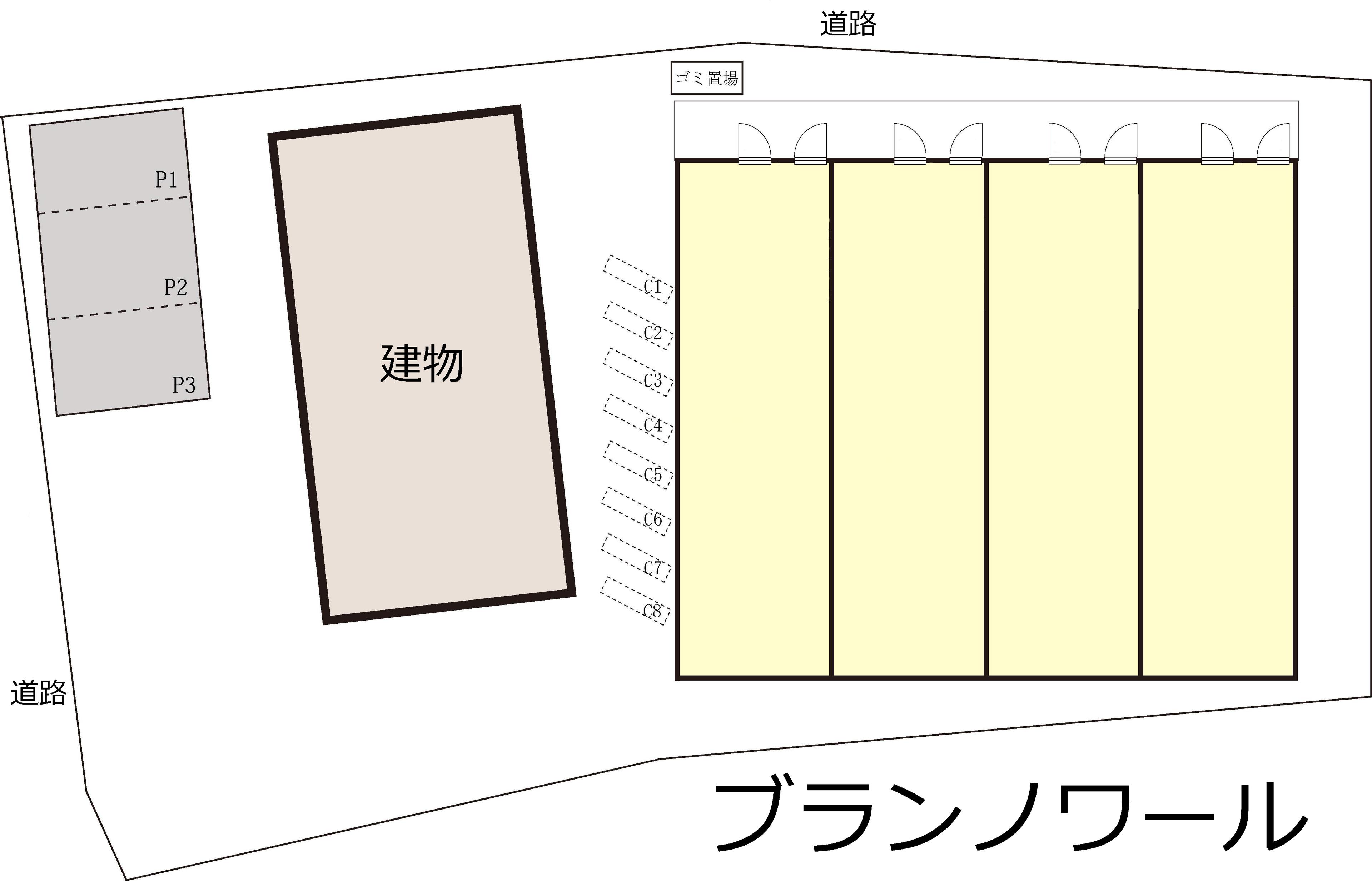 ブランノワールの駐車配置図