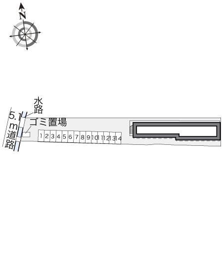 ディアコート中島(19427)の駐車配置図
