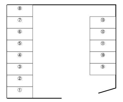 森パーキングの駐車配置図
