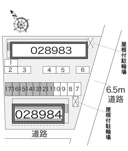 サンハイムⅡ(28984)の駐車配置図