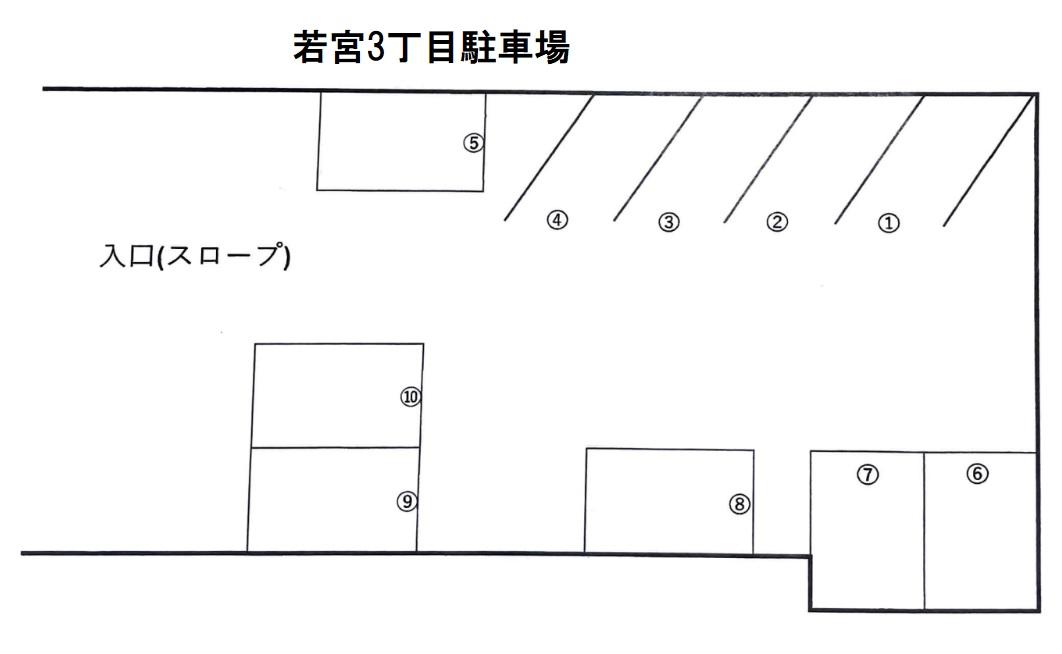 若宮3丁目駐車場の駐車配置図