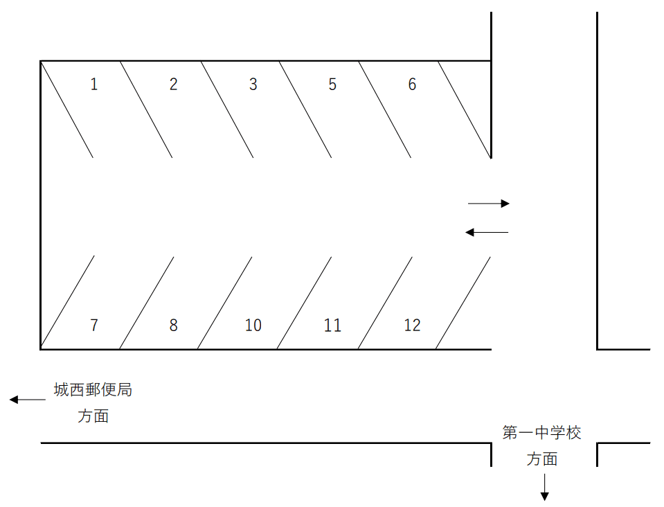 中村駐車場(外中原)の駐車配置図