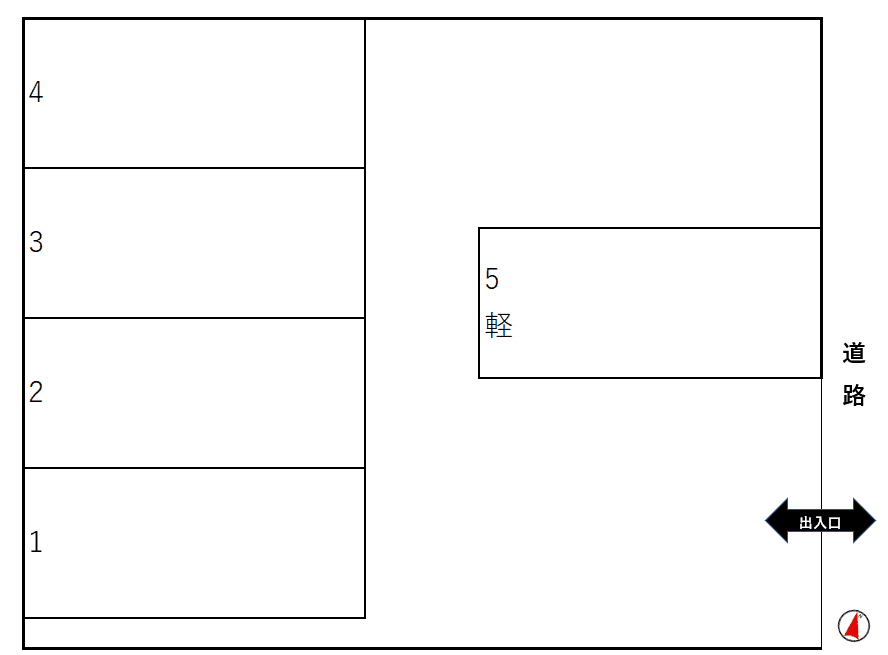 和田パーキングの駐車配置図