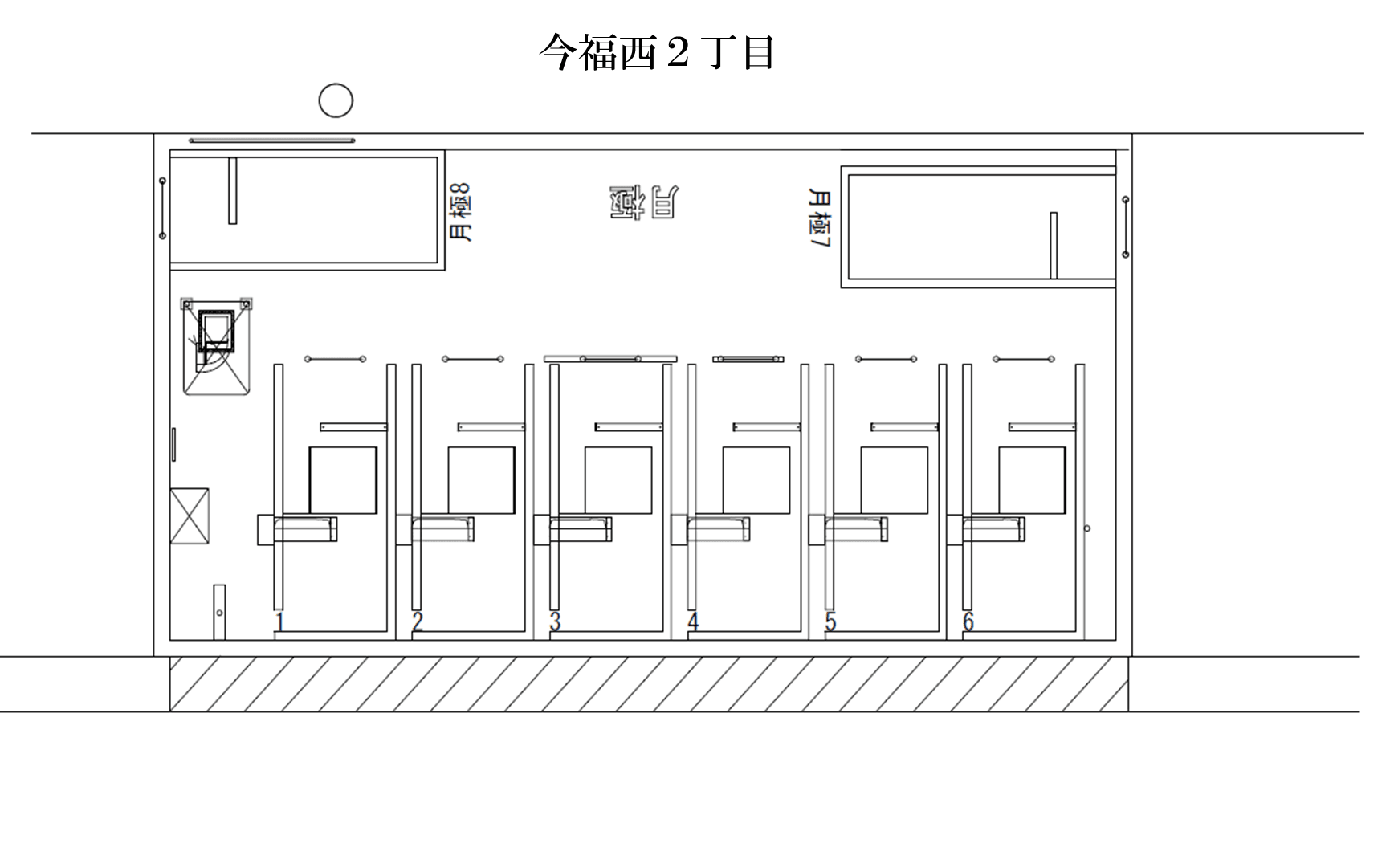 今福西2丁目の駐車配置図