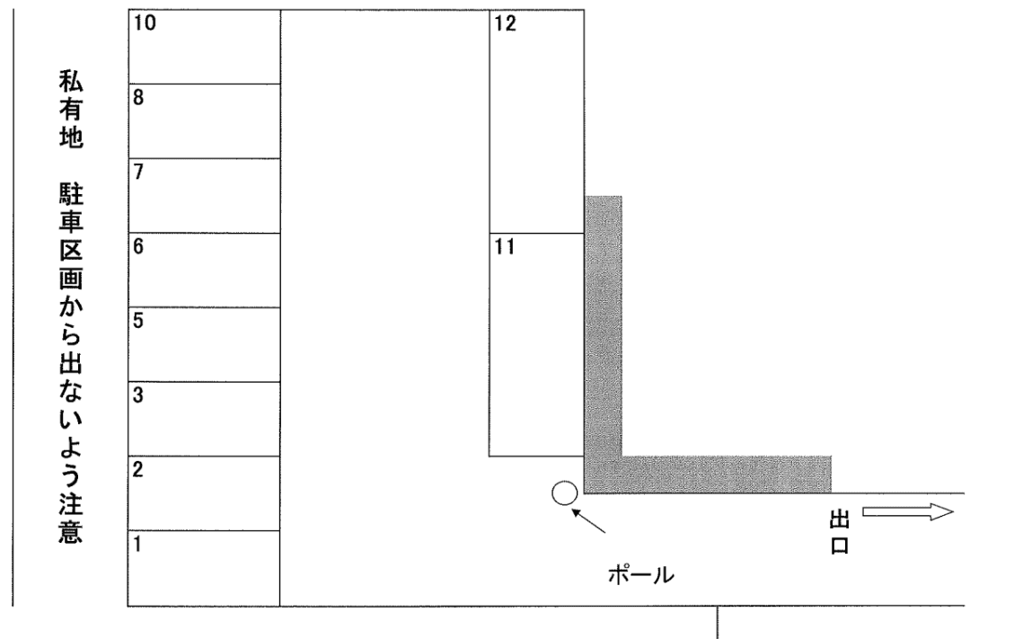 小山上町駐車場の駐車配置図