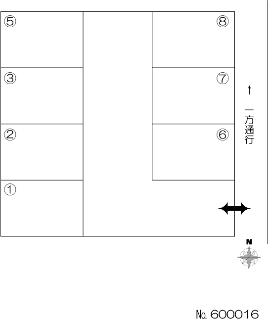 東栄町一丁目(樫部)駐車場の駐車配置図