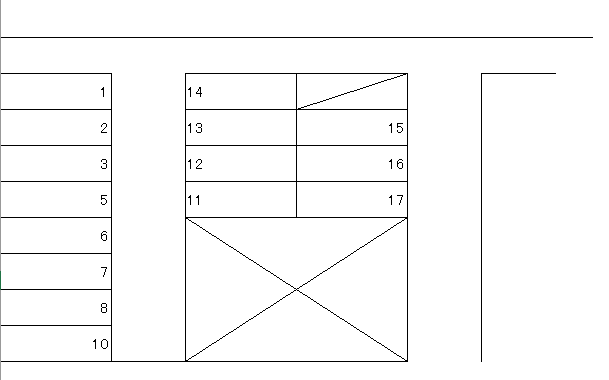 伊原第2駐車場の駐車配置図