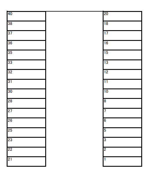 諸江町駐車場Bの駐車配置図