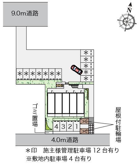 白羽根(55282)の駐車配置図