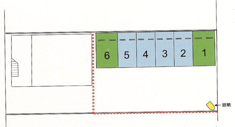 太平駐車場の駐車配置図