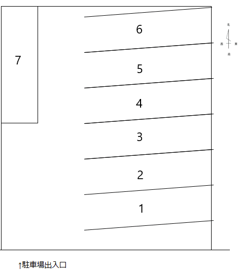 若林町 第1駐車場の駐車配置図