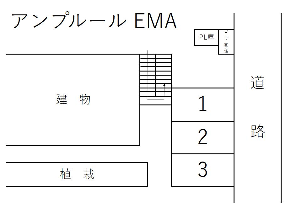 アンプルール EMAの駐車配置図