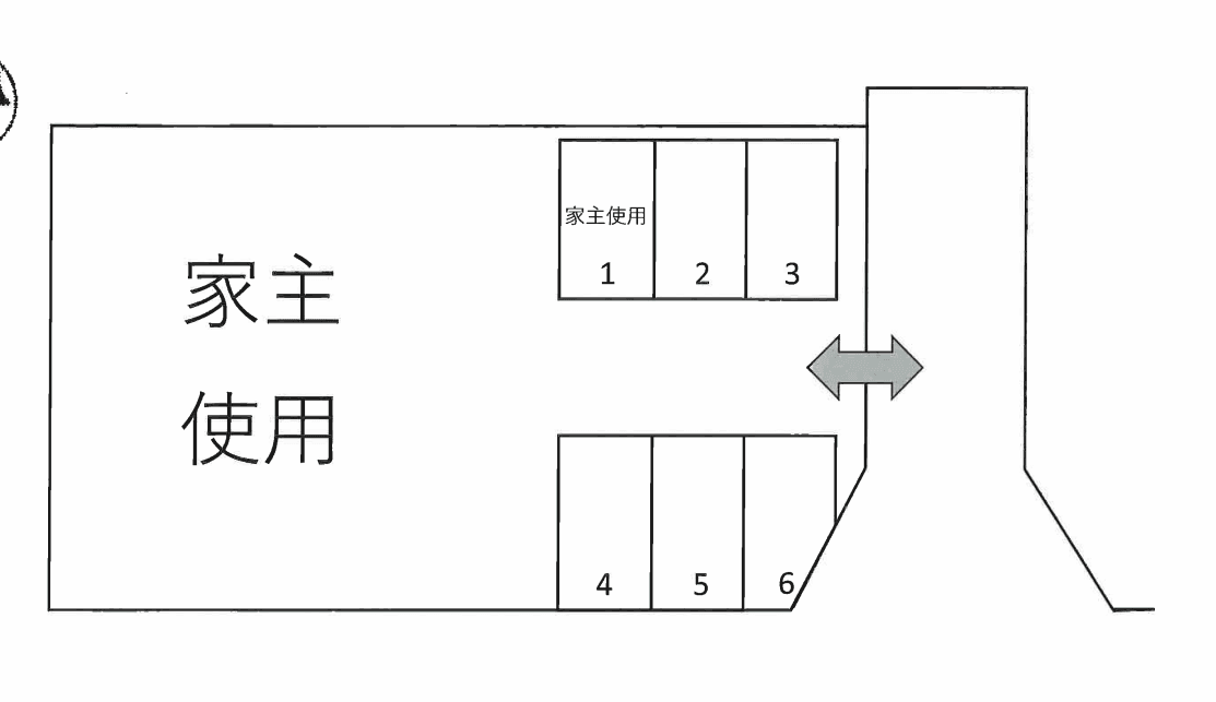 西連地駐車場(高場1-17-5)の駐車配置図