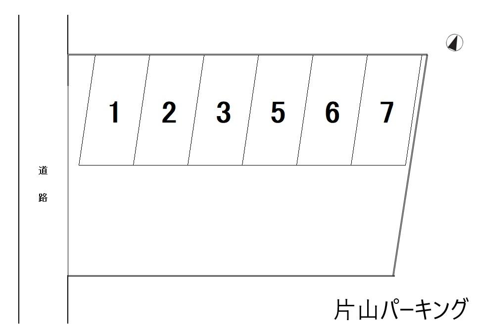 片山パーキングの駐車配置図