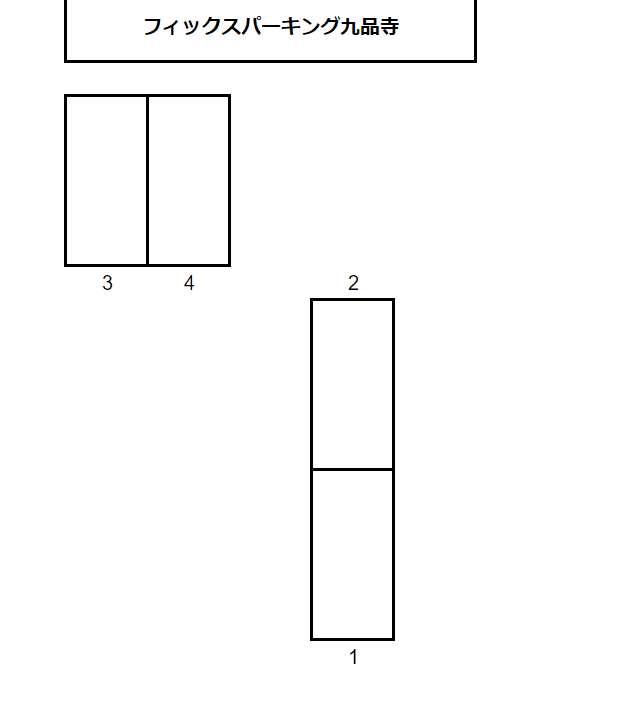 フィックスパーキング九品寺の駐車配置図