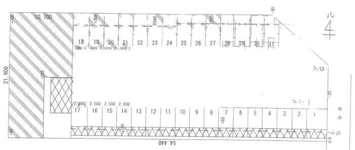 一番訳パーキングの駐車配置図