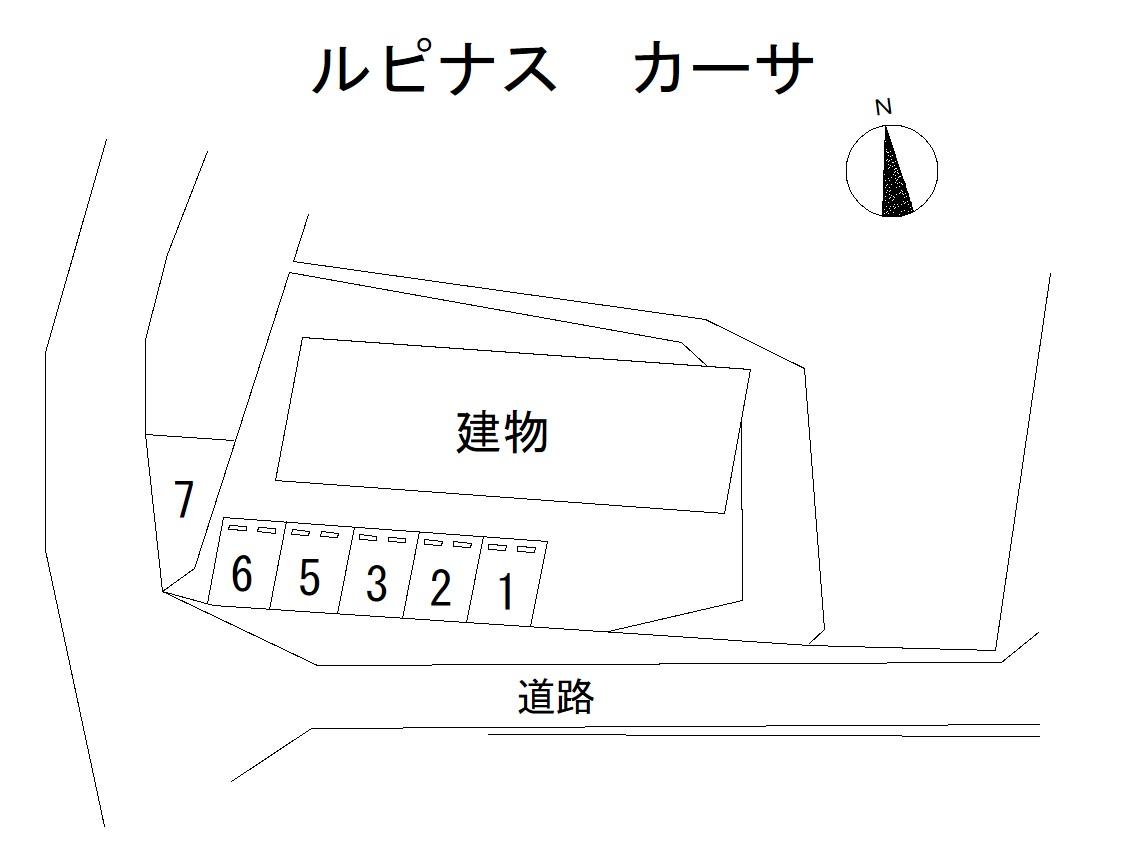 ルピナス カーサの駐車配置図