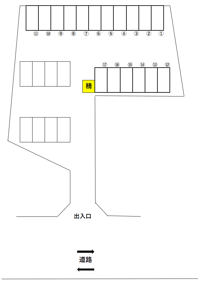 和光下新倉第1の駐車配置図