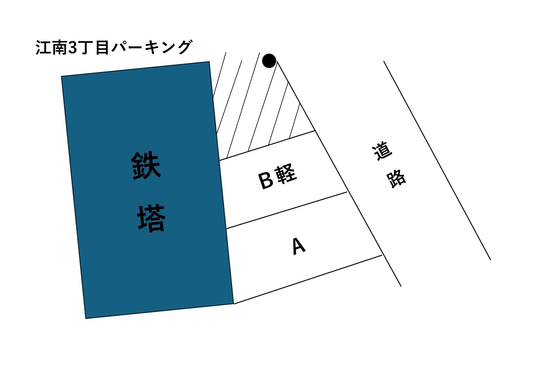 江南3丁目パーキングの駐車配置図