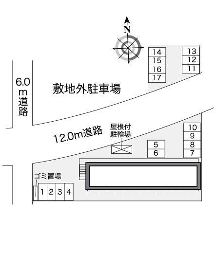 Yumachi(26097) 敷地外駐車場の駐車配置図
