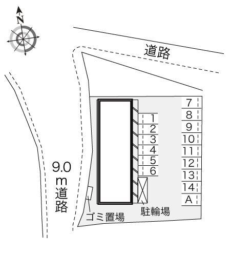 ウエストサイド(21399)の駐車配置図