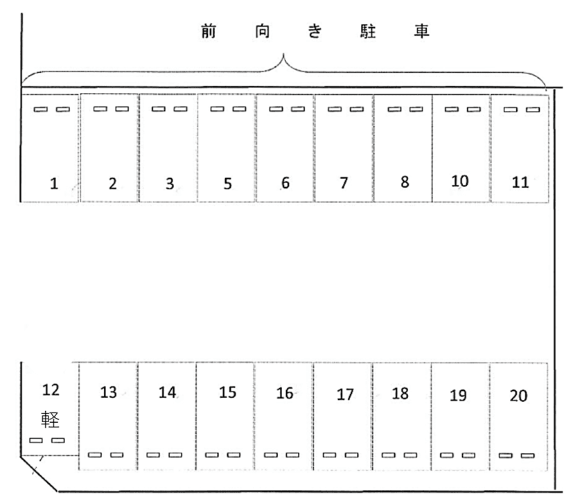 NO.67の駐車配置図