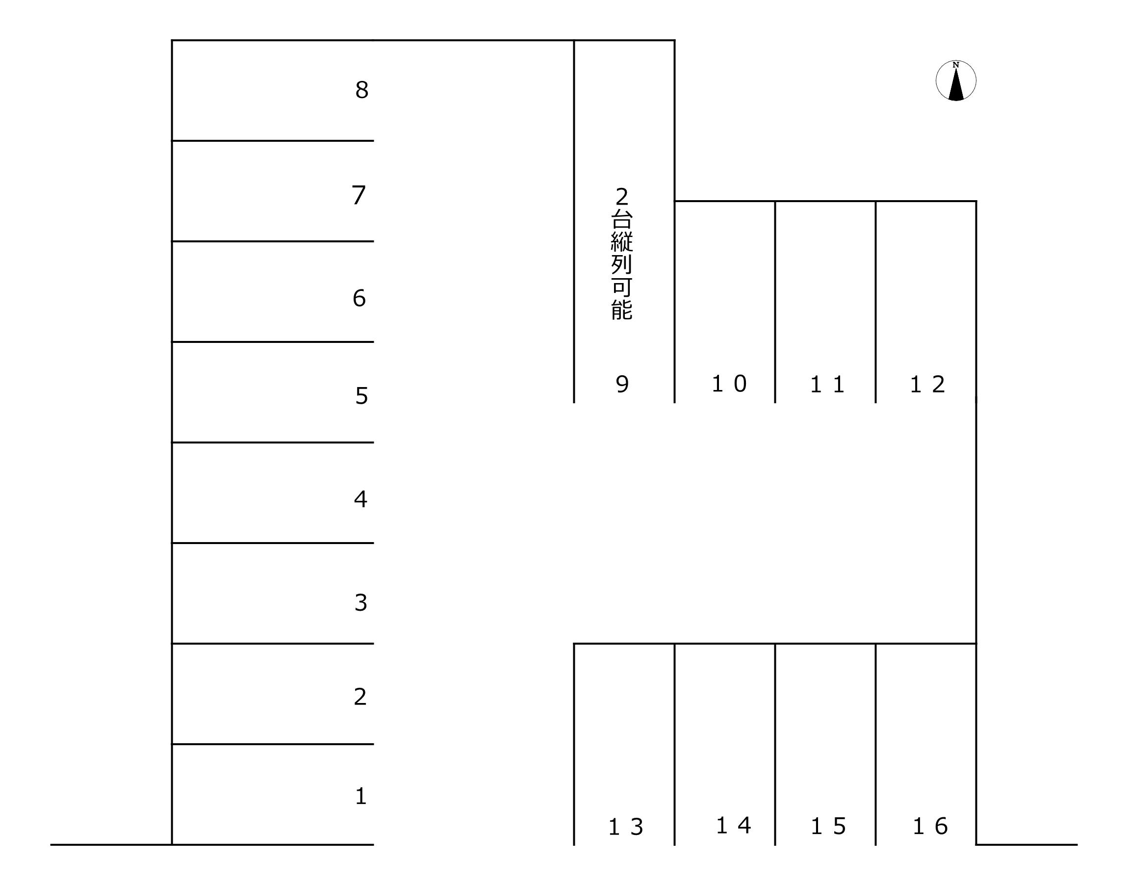 519切戸町駐車場の駐車配置図
