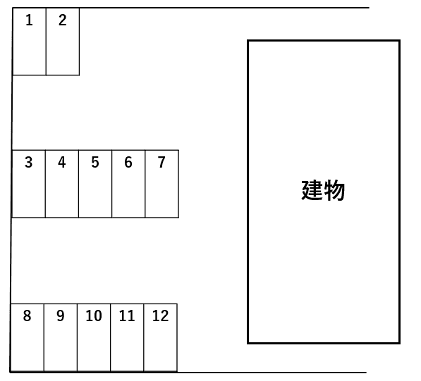 ドミール秋川駐車場の駐車配置図