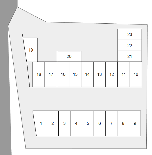 パークヴィラの駐車配置図